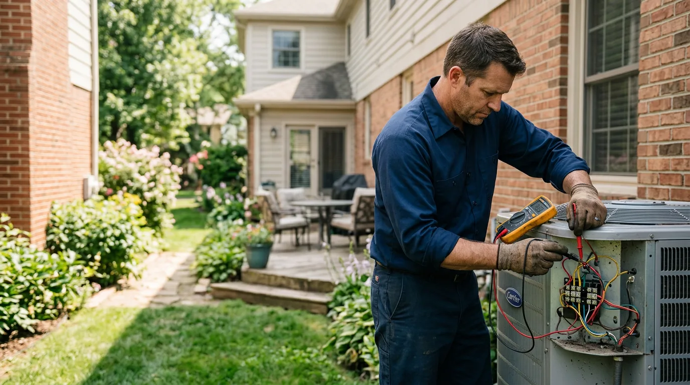 HVAC technician working near Orfordville, WI